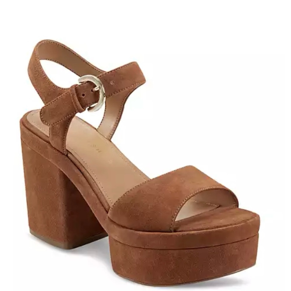 New in Box- Nude chunky heel strappy sandals by Marc Fisher LTD size 7